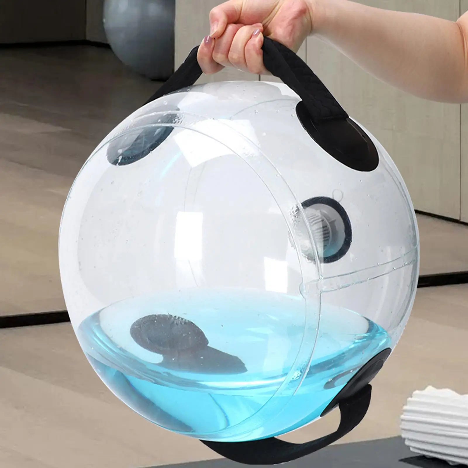 Workout Aqua Bags Adjustable Water Training Bag 15Kg Inflatable Water Power Bags for Fitness Body Building Aqua Ball