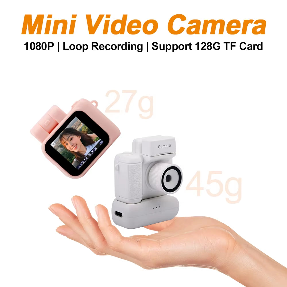 Monoreflexes Style Mini Camera HD1080P CMOS with LCD Screen Flash Lamp and Battery Dock Portable Video Recorder DV Y4000